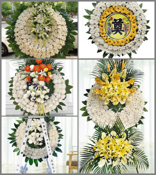 湖北黄冈市黄梅县杉木乡黄榜村花圈速递